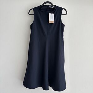 MM LaFleur Dress 2 Navy Malala Recycled WonderTex Career Quiet Luxury Minimalist